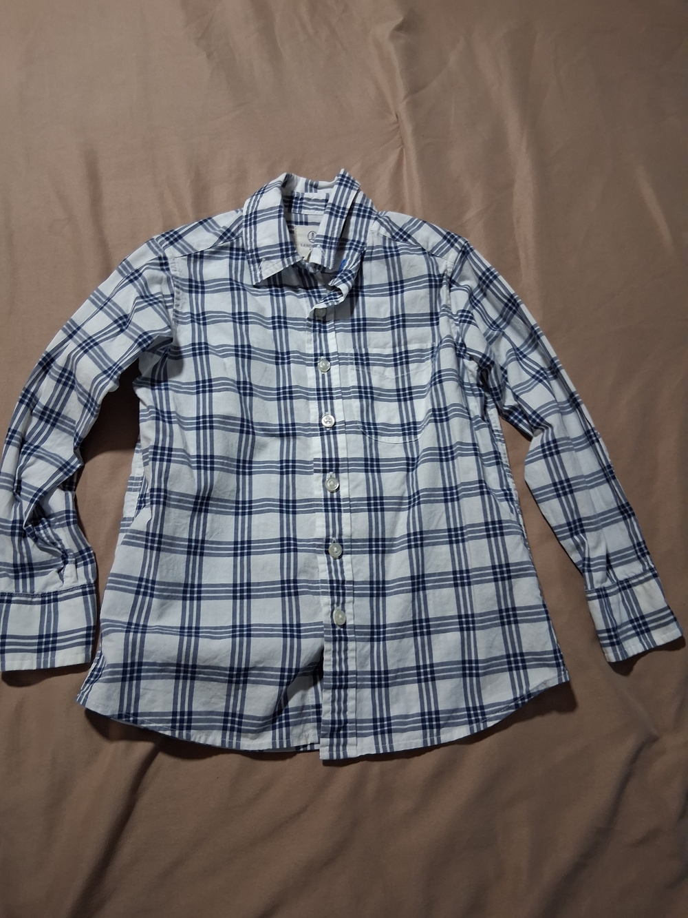 The Children's Place Chaps Lands End Boy Plaid Button-Up Shirt 4T - Picture 6 of 7